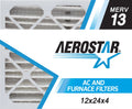 Aerostar 12x24x4 MERV 13, Pleated Air Filter, 12 x 24 x 4, Box of 6, Made in the USA