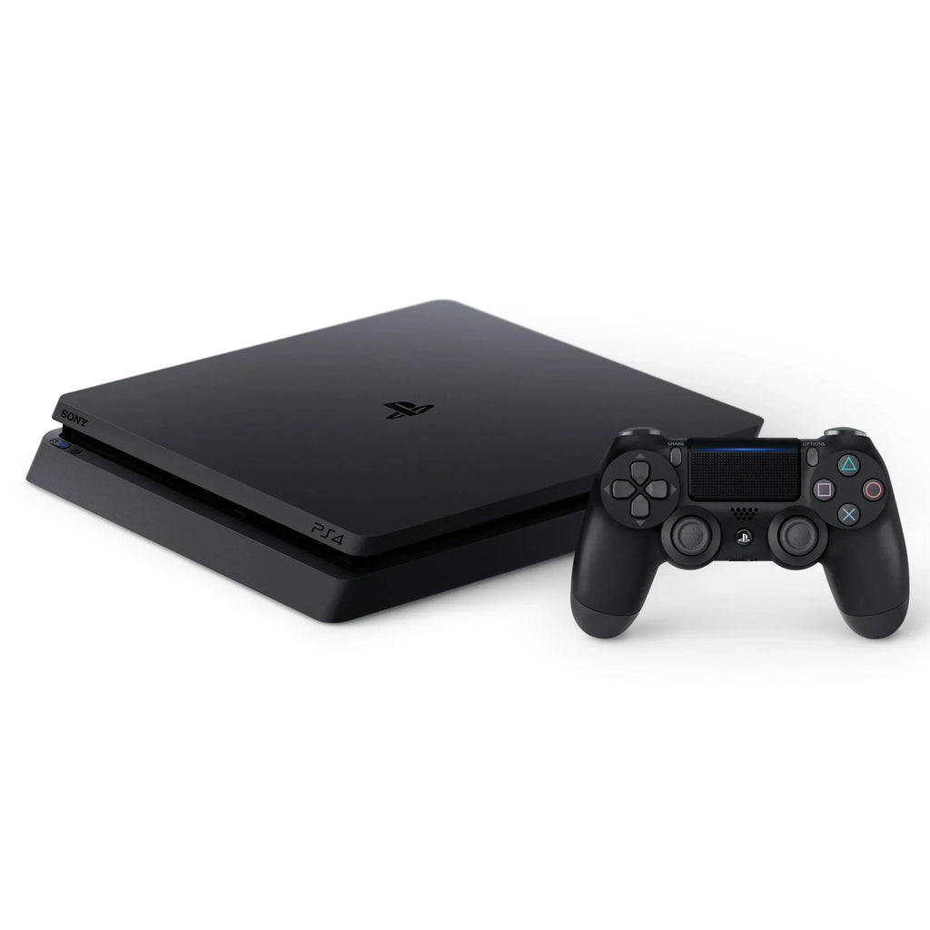 Sony 2215A PlayStation 4 Slim 500GB Gaming Console Black with Charging Dock Headset 2 Controller Bolt Axtion Like New
