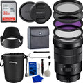 Sony E PZ 18-105mm f/4 G OSS Lens with Essential Accessory Bundle - Includes: Water Durable Lens Pouch, SanDisk 32GB Memory Card, 3 Piece Multicoated HD Filters with Case (UV,CPL, FLD), Variable Neu