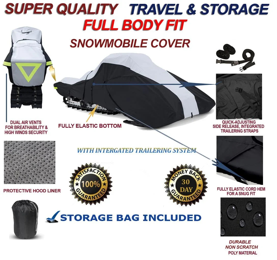 600 Denier Full Fit Snowmobile Travel and Storage Coating Matching for the 2009-2009 Arctic Cat Model M1000 162 SnoPro LE Snowmachine Sled.