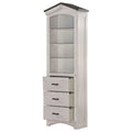 ACME Tree House Bookcase Cabinet in Climate White and Washed Gray