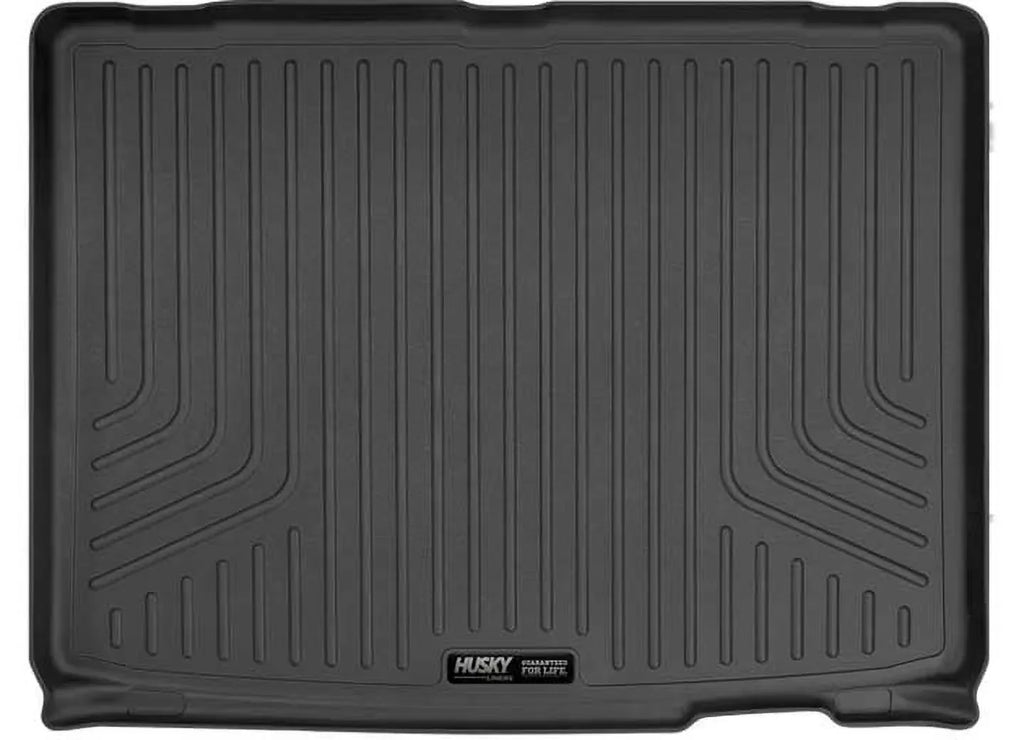 Husky by RealTruck Climate Series Cargo Liner Black Suitable with 12-19 Toyota Highlander; Suitable with to back of 2nd row Seats over foldered 3rd row Seats