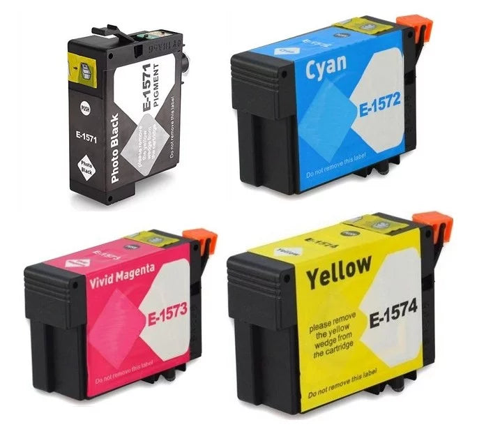 PrinterDash Replacement for Stylus Photo R3000 Inkjet Combo Pack (PBK/C/M/Y) (NO. 157) (T157MP)