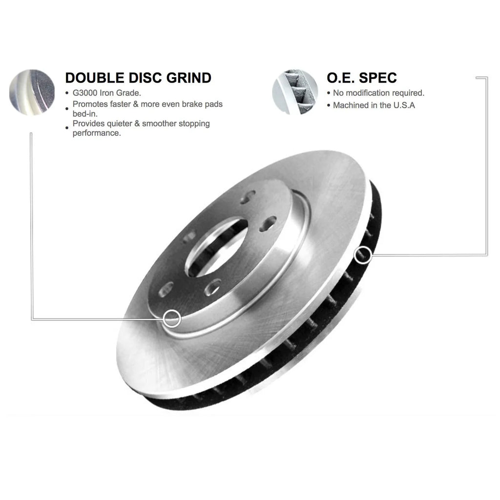 R1 Concepts Wfuh1 63590 R1 Concepts Brake Rotor Blank With Optimum Oe Pads & Fits select: 2015-2019 MERCEDES-BENZ GLA