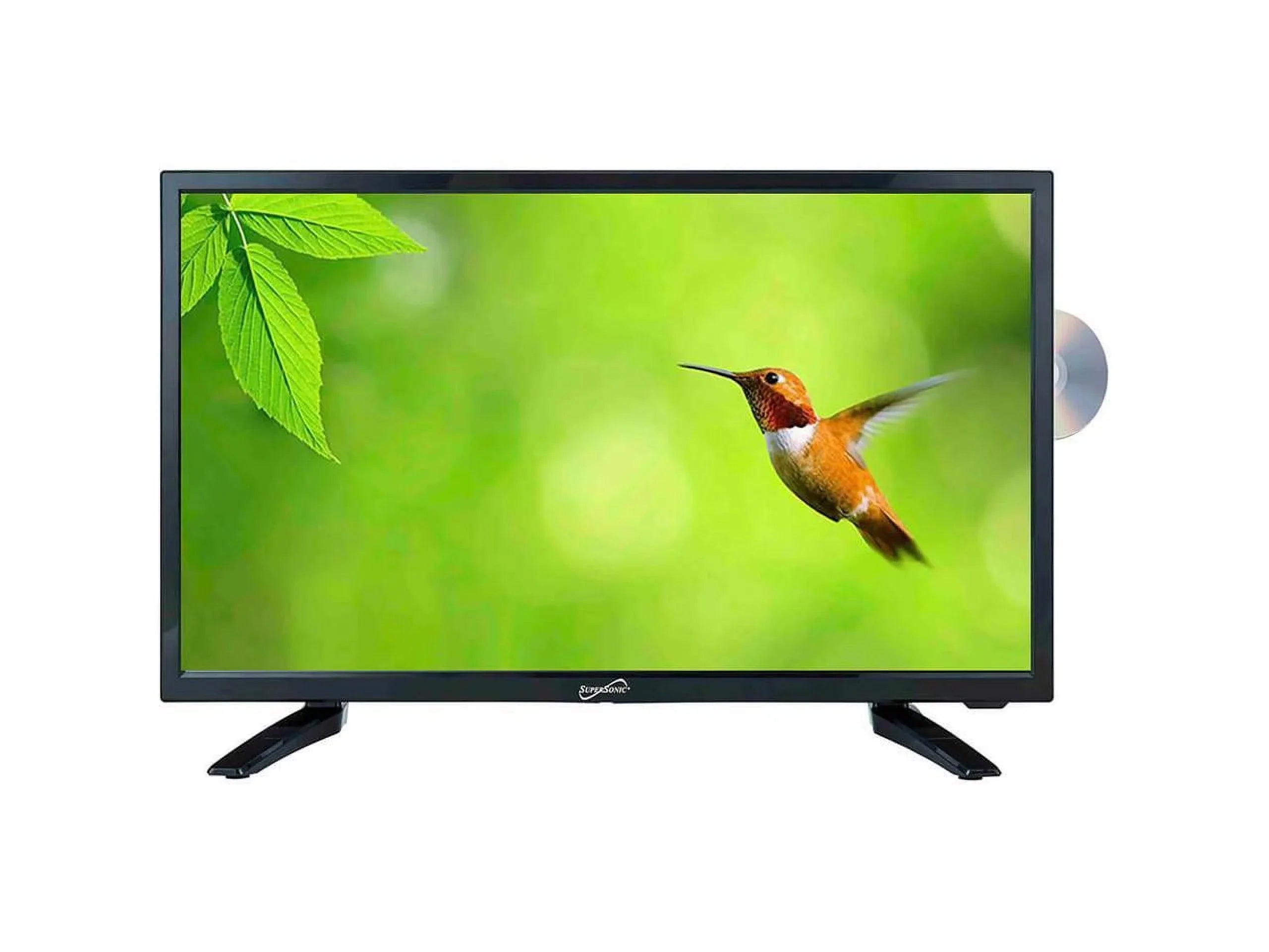 19" Supersonic 12 Volt ACDC LED HDTV with DVD Player USB SD Card Reader and HDMI (SC-1912)