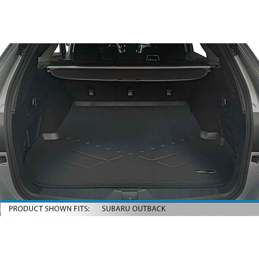 SMARTLINER All Environment Custom Fit Cargo Liner Floor Mat Black Matching With 2020-2021 Subaru Outback/ Legacy
