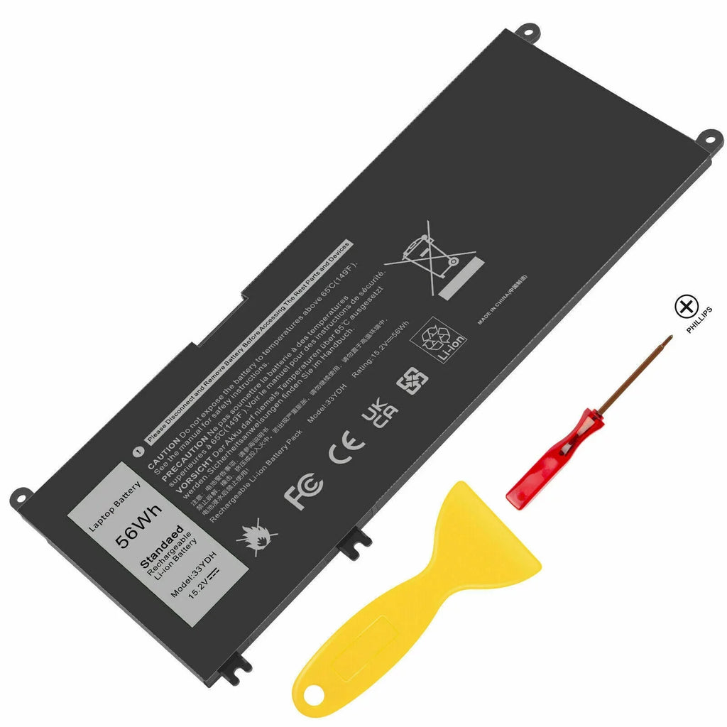 For Inspiron 17 7778 7779 7786 2in1 Series Laptop 56Wh 4-Cell Battery 33YDH