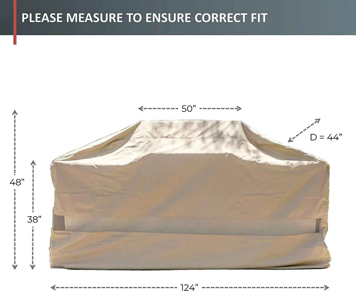 Premium Tight Weave BBQ Island Grill All Climate Protection Shield Up To 124"