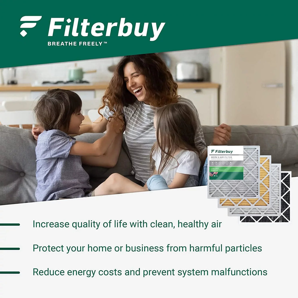 Filterbuy 18x24x1 MERV 11 Pleated HVAC AC Furnace Air Filters (4-Pack)