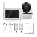Dazzduo Monitor with Camera,Function Infrared Vision Camera 720P 4.5 8 Loop LCD Screen 2 Way Audio Video Camera 4.5 Inch LCD Audio Motion Infrared Wireless - 2-Way - Includes 8 4.5 inch LCD OWSOO