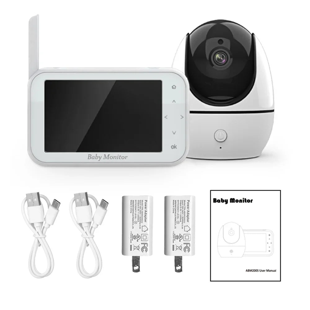Dazzduo Monitor with Camera,Function Infrared Vision Camera 720P 4.5 8 Loop LCD Screen 2 Way Audio Video Camera 4.5 Inch LCD Audio Motion Infrared Wireless - 2-Way - Includes 8 4.5 inch LCD OWSOO