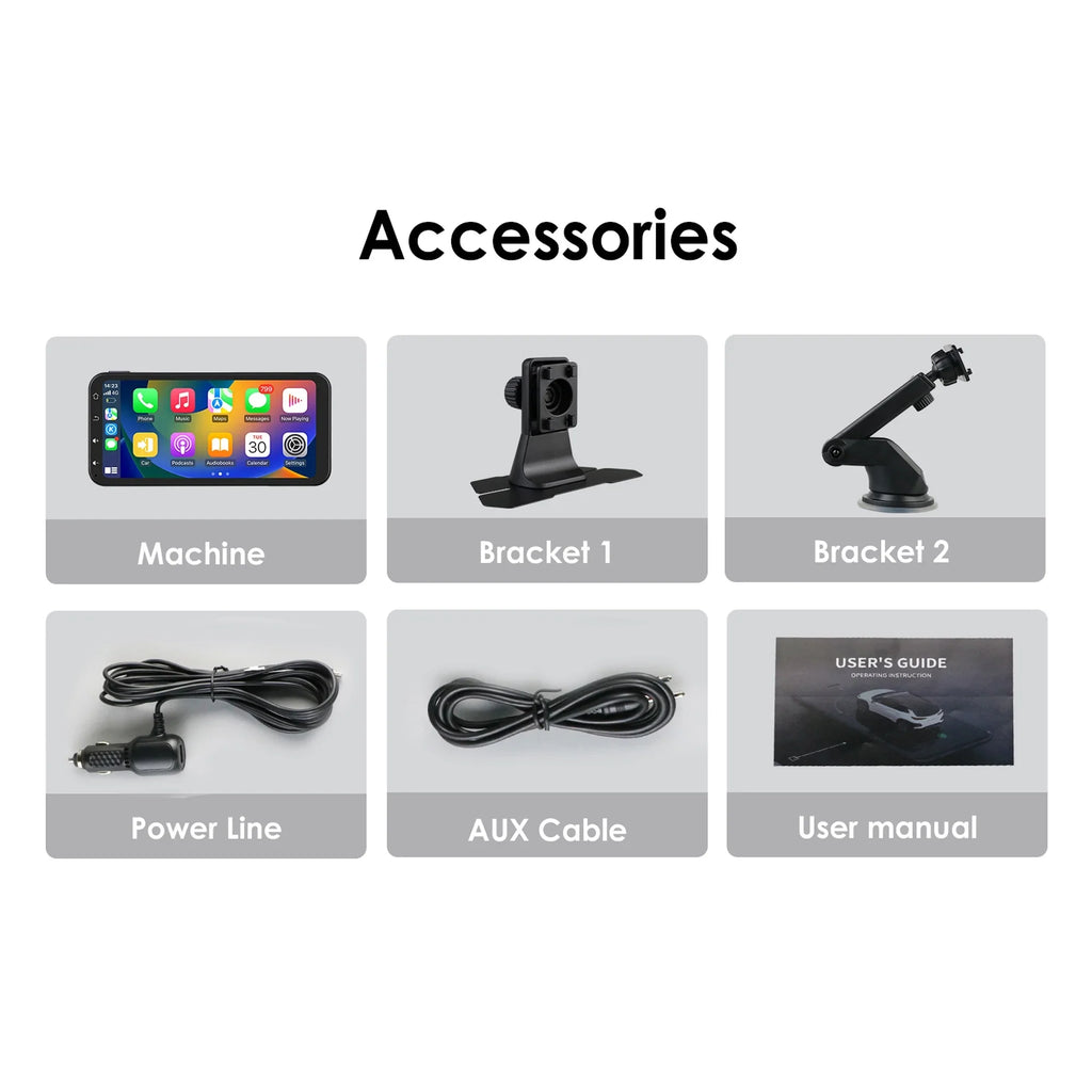 Ossuret 6.25" Touchscreen Bluetooth 360° Adjustable Car Stereo Radio Receiver GPS Navigation Audio With Wireless Apple Carplay Android Auto Support Backup Camera