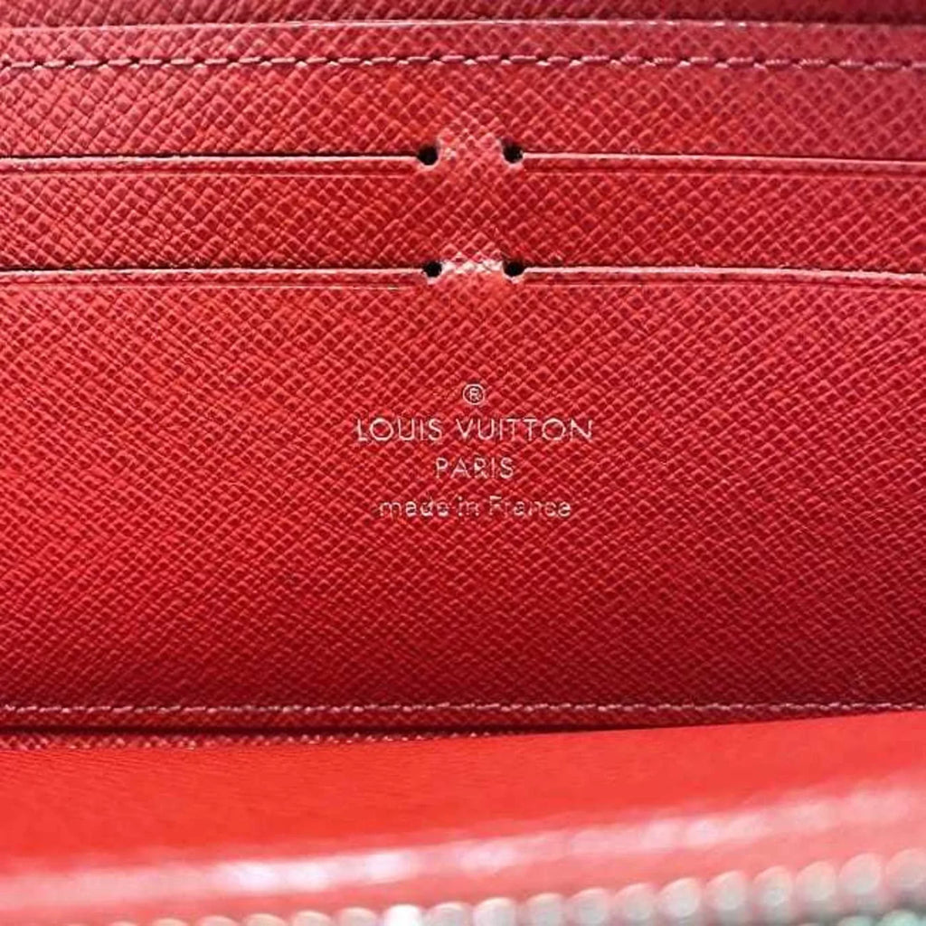 Pre-Owned Louis Vuitton Long Wallet Portefeuille Clemence Red Coquelicot Epi M60913 Leather MI1115 LOUIS VUITTON LV (Good)