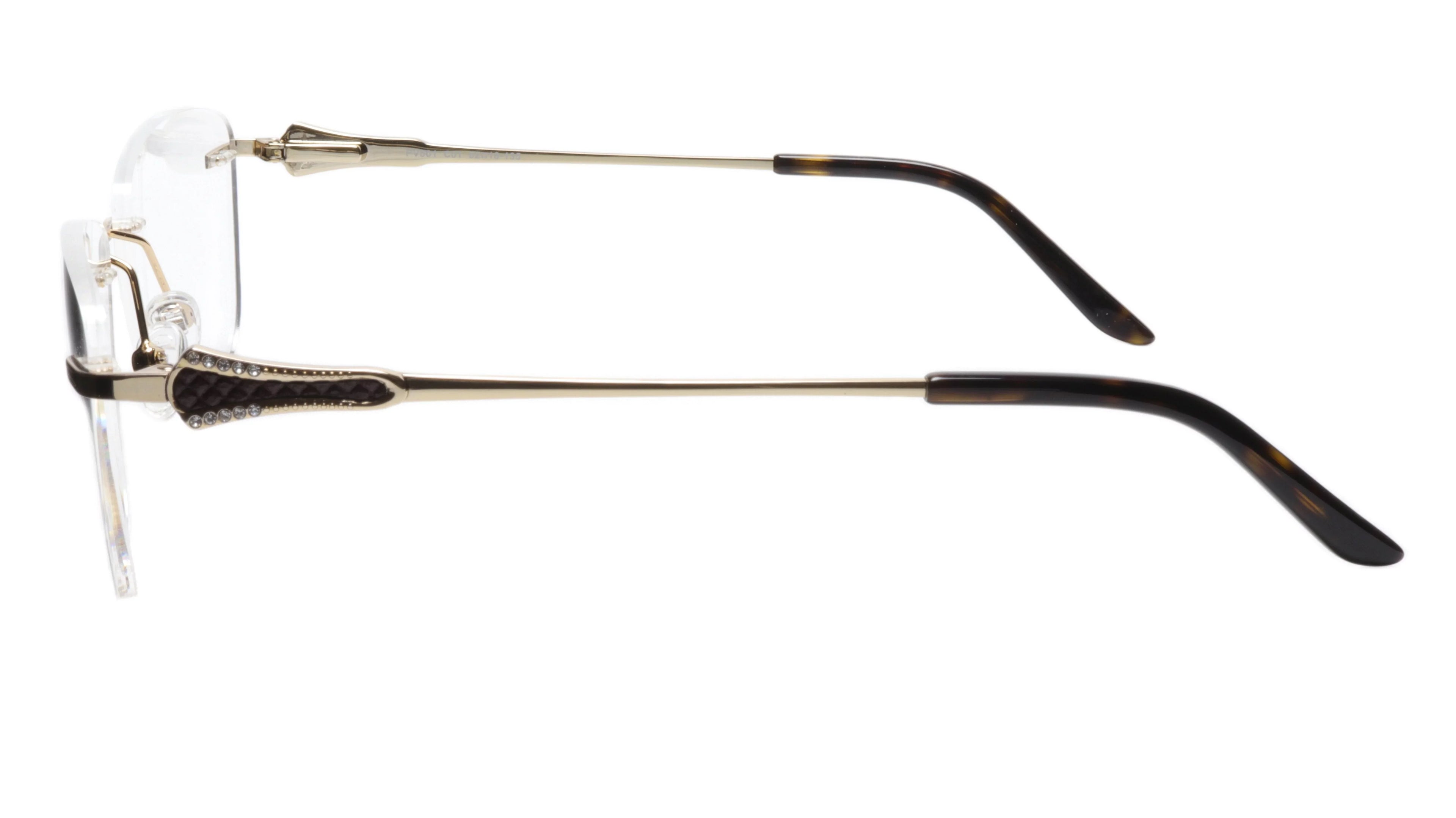 Paul Vosheront Tapered Square Gold & Black Acetate Optical Frame 52-18-135 37