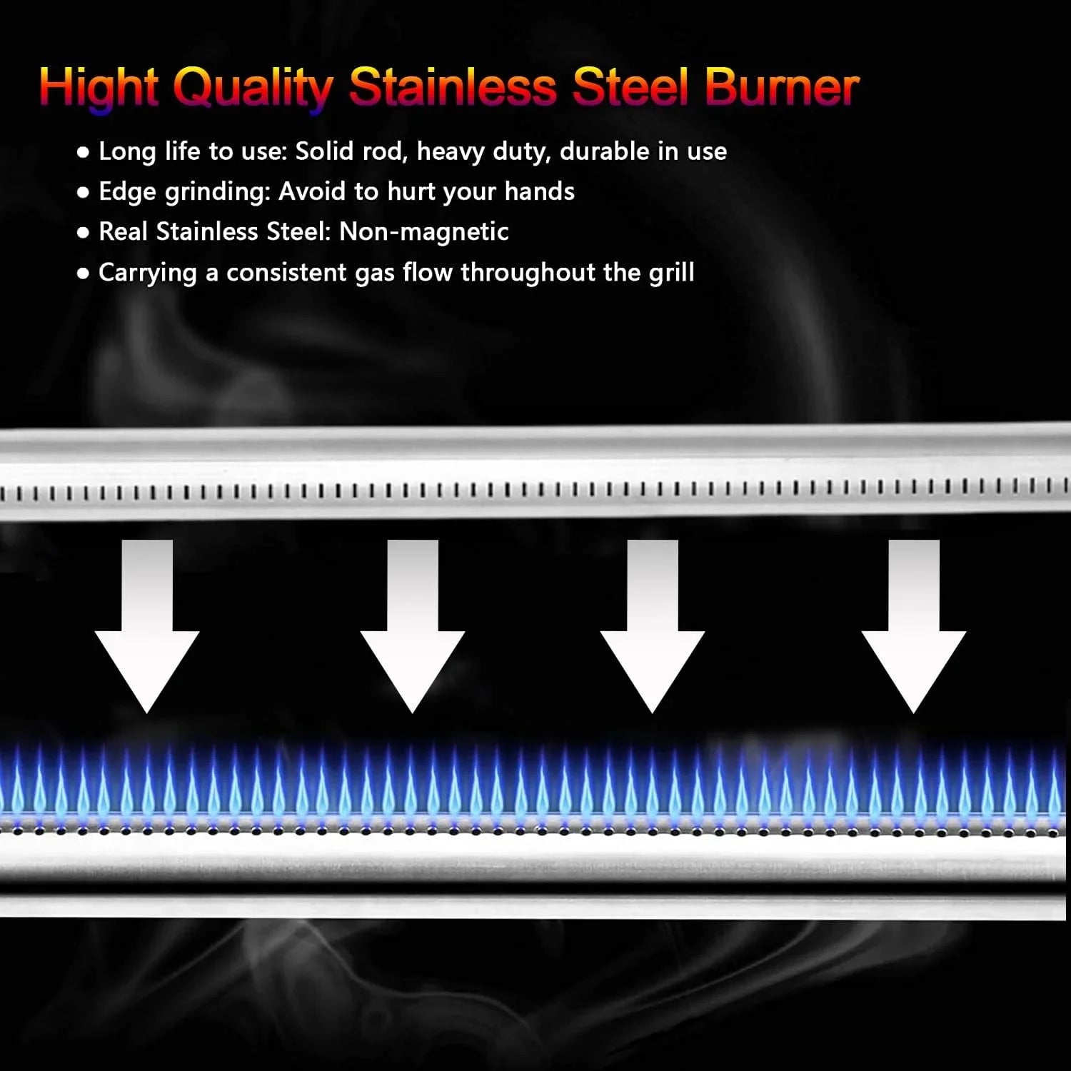 67820 67722 Grill Burner Tube Set Replacement for Weber Genesis 300 Series (2007-2010), Genesis E310 E320 S310 S320 EP310 EP320 Grills with Side Control Knobs, 34-1/4 Inch Stainless Steel Grill Burner