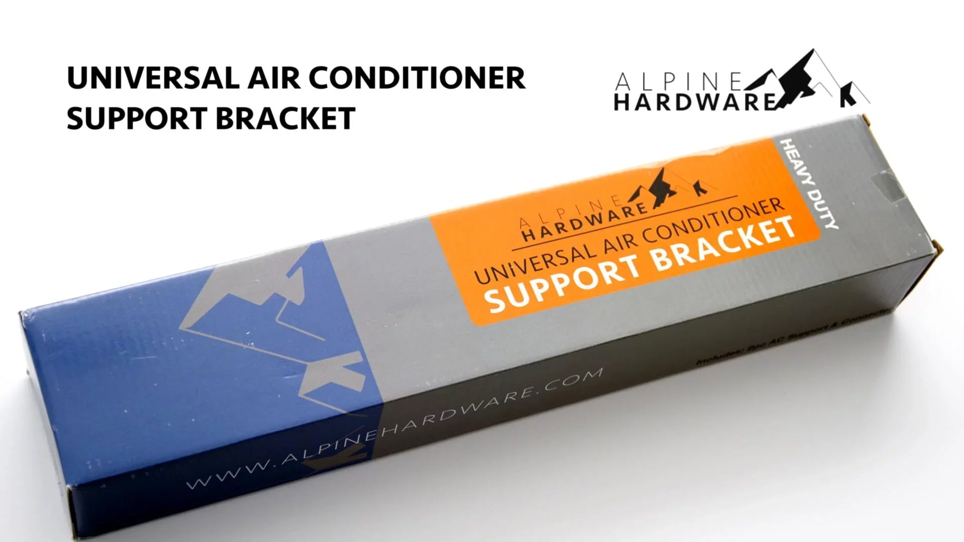 ALPINE HARDWARE Universal Window Air Conditioner Bracket - Heavy-Duty Window AC Support - Support Air Conditioner Up to 180 lbs. - for 12000 BTU AC to 24000 BTU AC Units (Heavy Duty)
