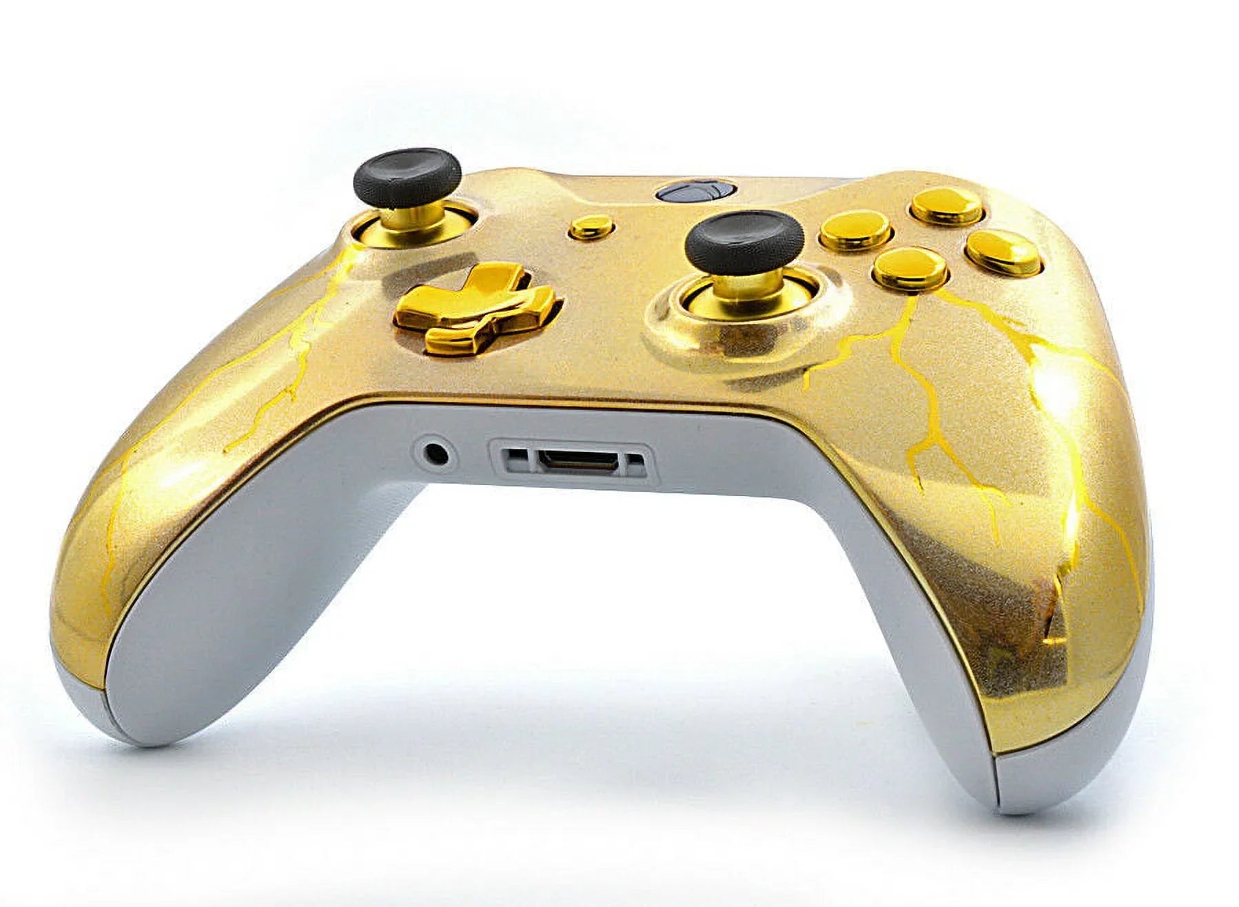 Gold Thunder Xbox One S SMART Custom Rapid Fire Modded Controller. FPS mods. COD Warzone