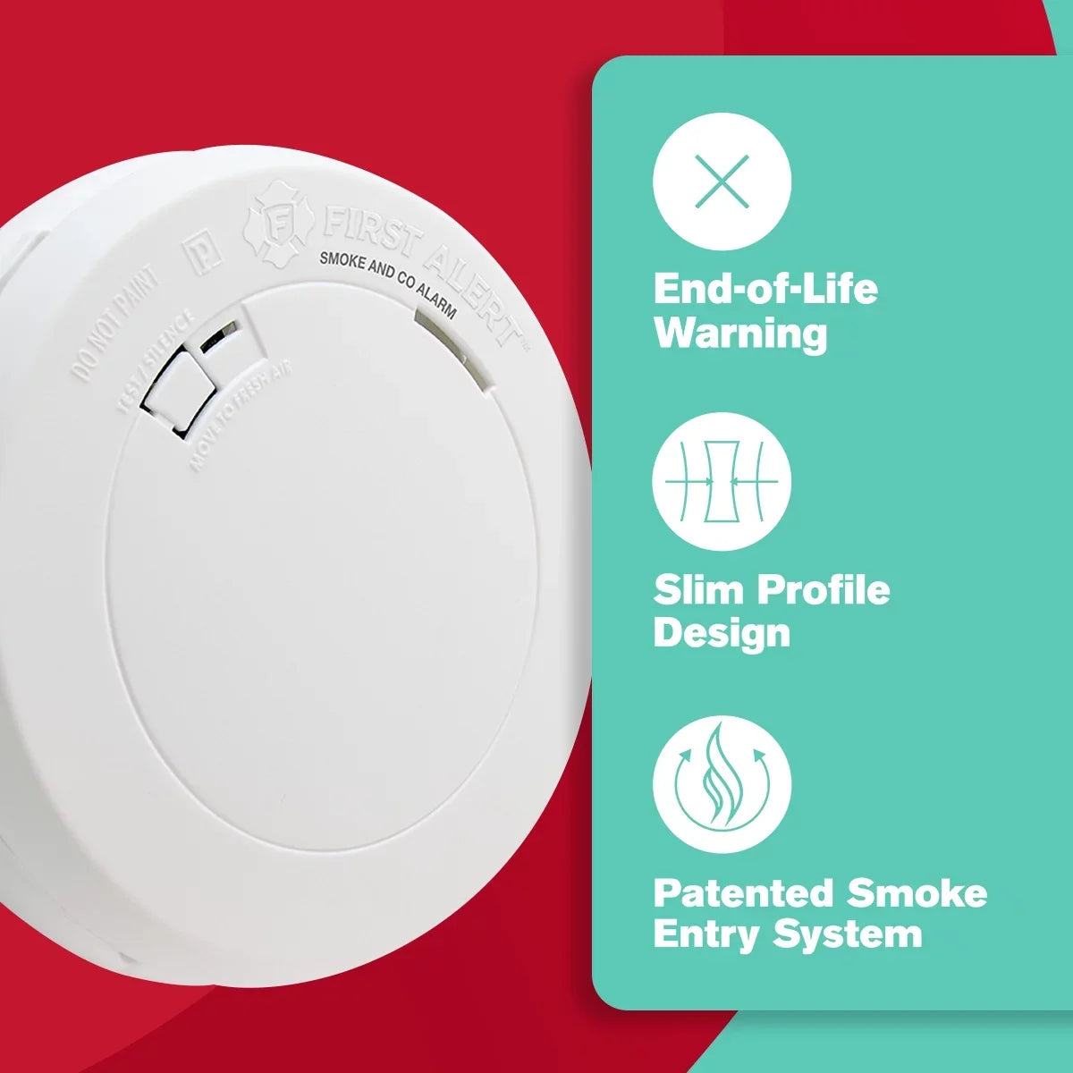 First Alert Slim Design Battery-Operated Combination Smoke & Carbon Monoxide Alarm - PRC700 (1039783)