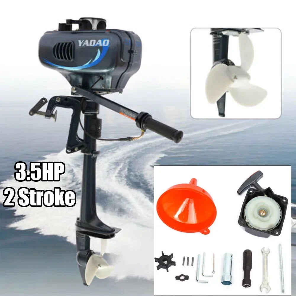 DENEST 3.5HP 2 Stroke Outboard Motor Fishing Craft Engine CDI Water Cooling 4000-5000rpm