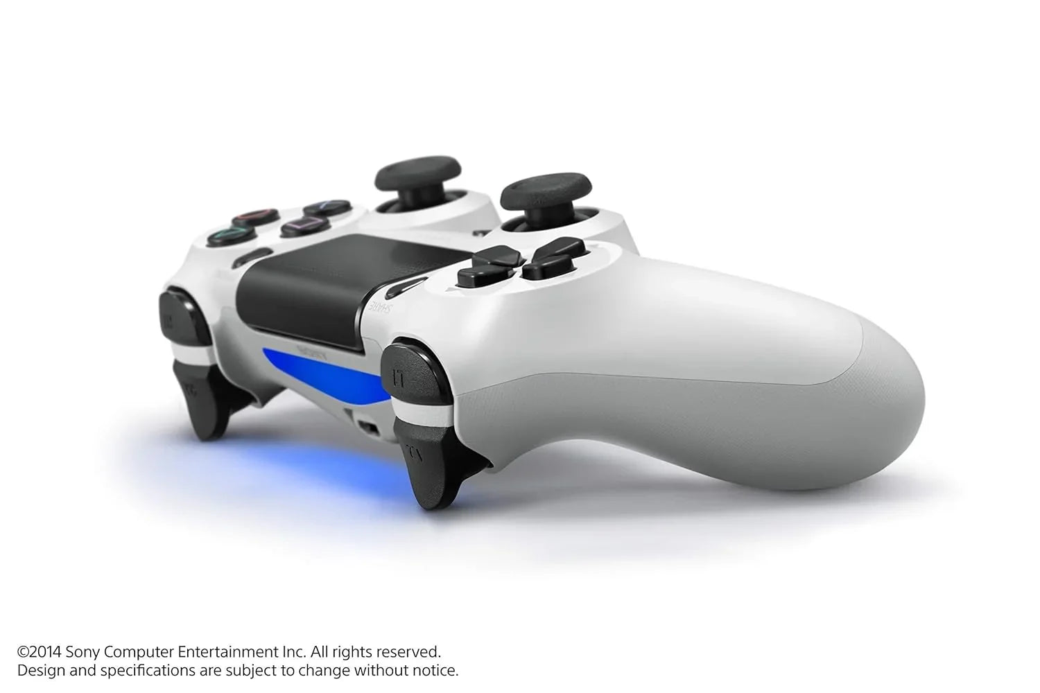 Sony Dual Shock White Gaming Controller For PS4 Console + Wired Earbuds BOLT AXTION Bundle Like New