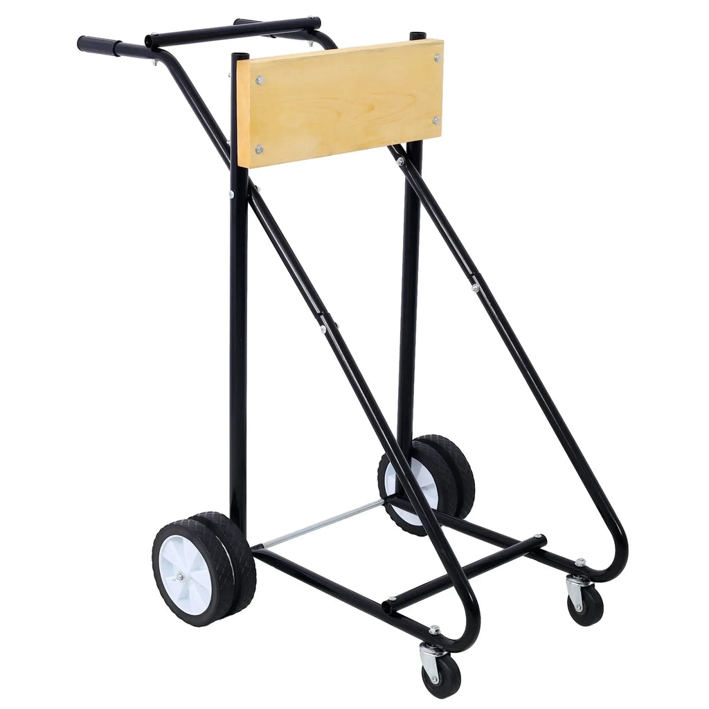 Steel Outboard Vessel Motor Stand, 315lbs Capacity, with Wheels for Easy Mobility - Perfect for Garage Storage and Maintenance