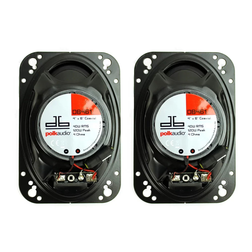 Polk Audio DB461 4 x 6-inch 2-way Car Audio Loud Speakers