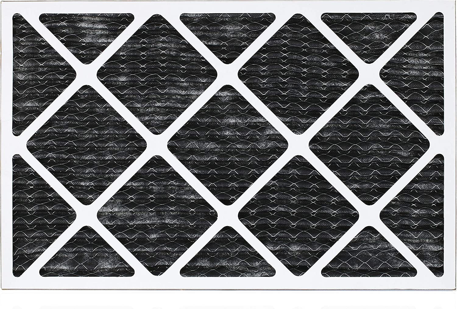 Filterbuy 14x24x1 MERV 8 Odor Eliminator Pleated HVAC AC Furnace Air Filters with Activated Carbon (5-Pack)