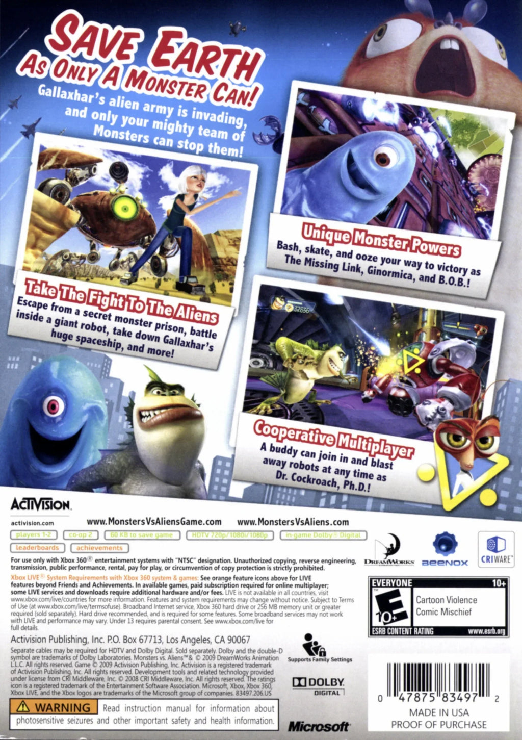 Pre-Owned Monsters vs. Aliens