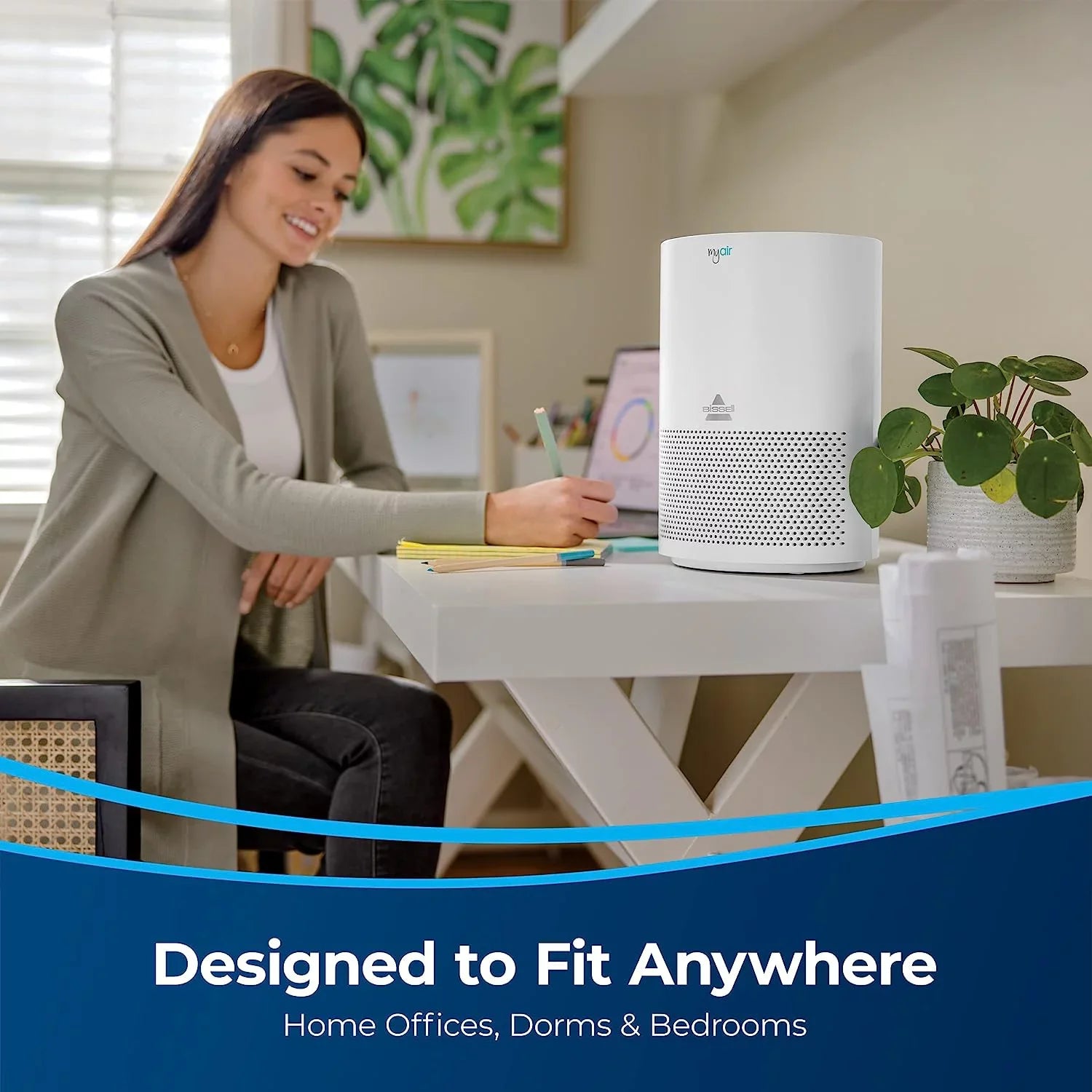 Open Box BISSELL MYair Air Purifier with High Efficiency and Carbon Filter 2780A - WHITE