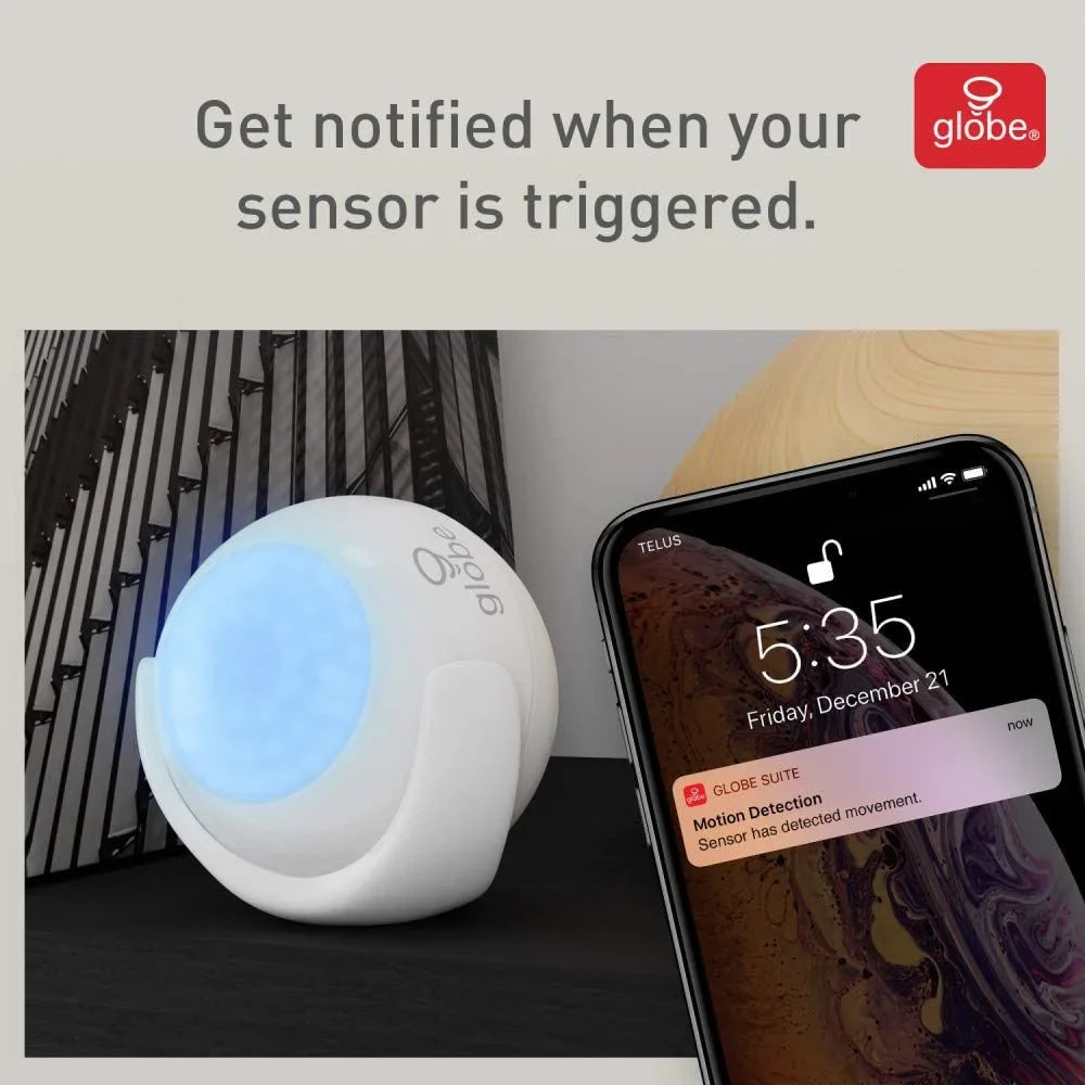 Wi-Fi Smart Motion Detector, No Hub Required, Battery Operated, White,50026