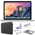 Apple MacBook Pro 13-inch (i5 2.7GHz, 128GB SSD) (Early 2015, MF839LL/A) - Silver Bundle with Black Zipper Sleeve + Laptop Starter Kit + Cleaning Kit (Refurbished)