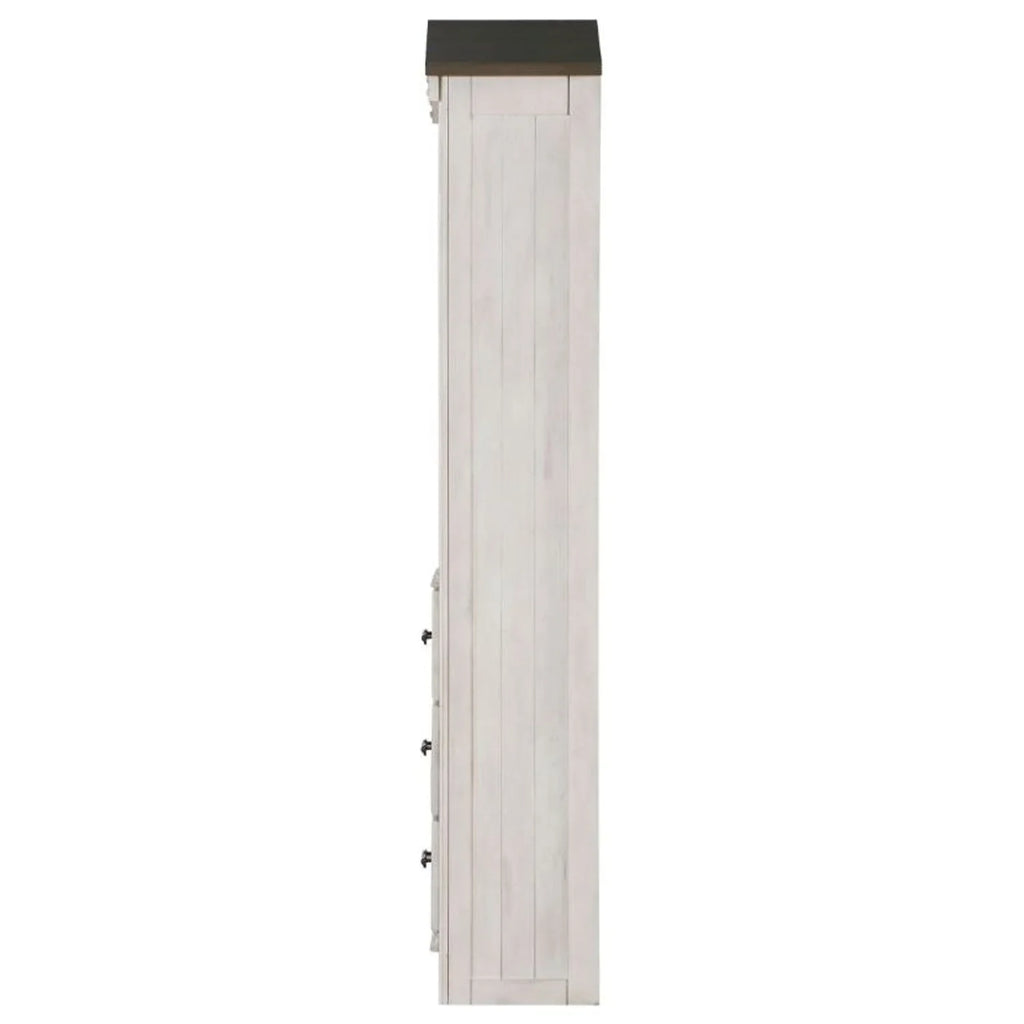 ACME Tree House Bookcase Cabinet in Climate White and Washed Gray