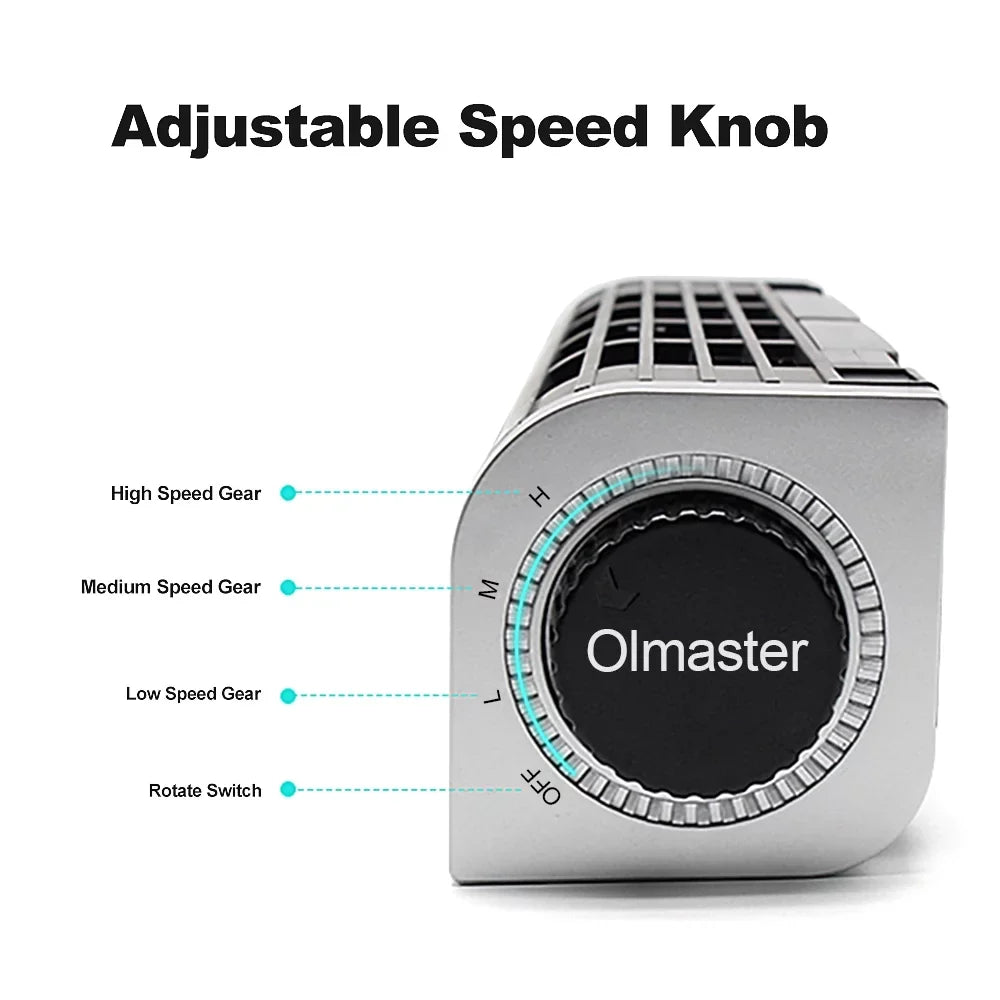 Olmaster CF-1691 USB Cooling Fan Laptop Pad Stand Fan Notebook Computer Phone Cooler Horizontal Fan Bracket Black