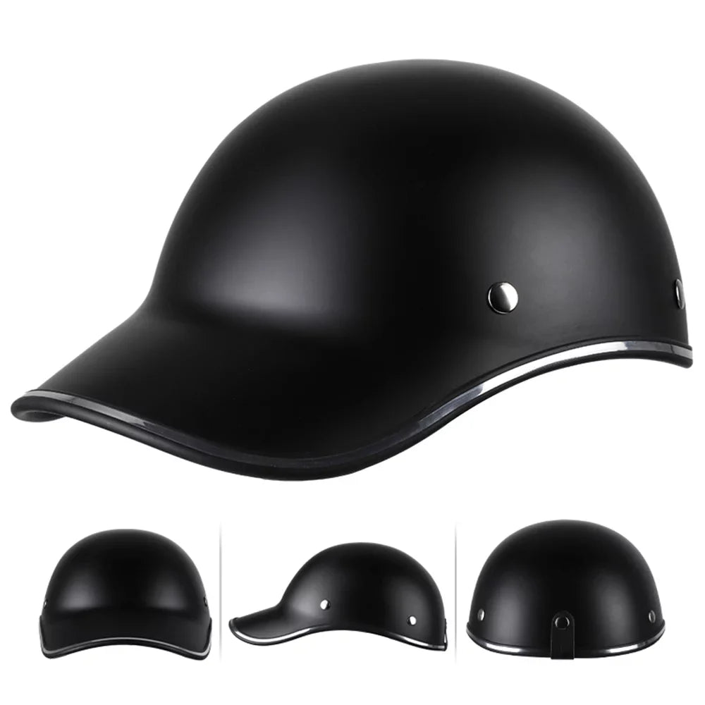 Half Helmet for Motorcycle, Bike, and Baseball Cap - Suitable for Men and Women Adults