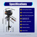 HANGKAI 2 Stroke 3.6 HP Outboard Motor Fishing Vessel Engine Water Cooling CDI Outboard Ship Motor 90cm/35.4in