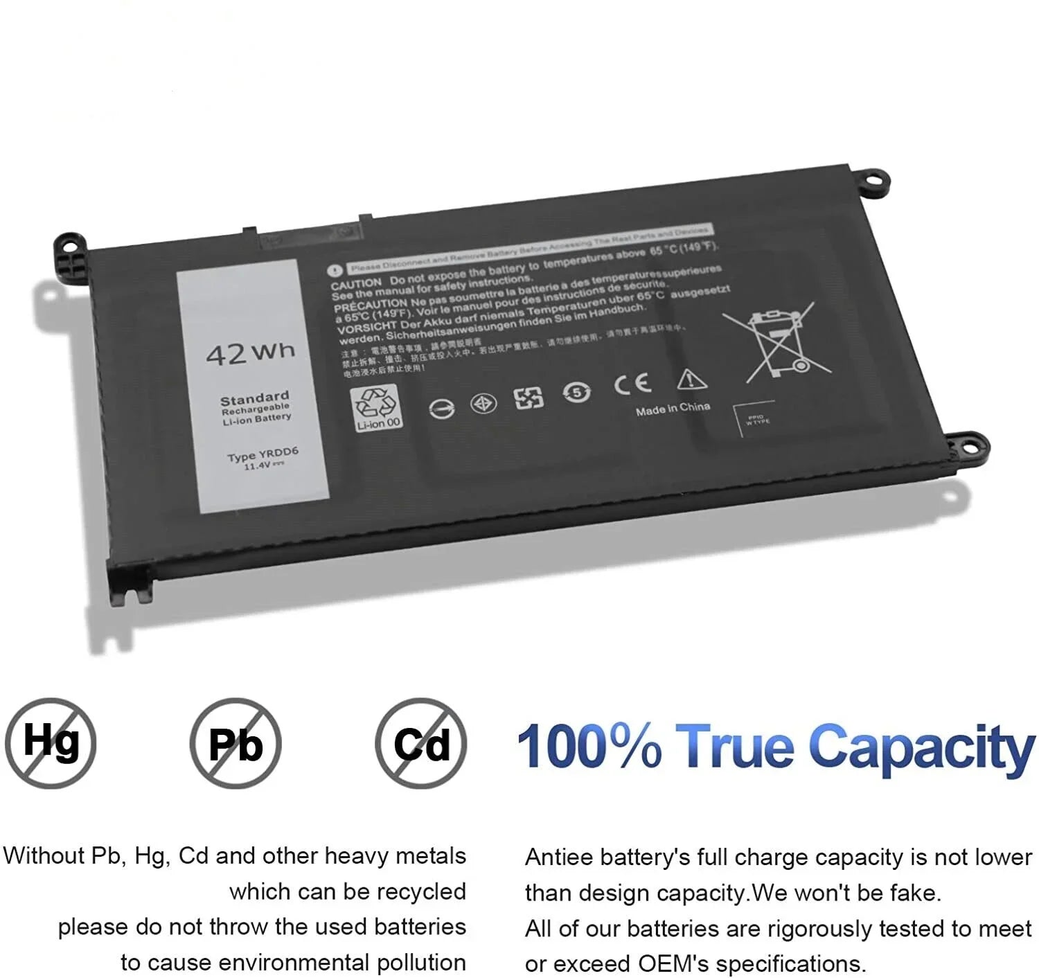 YRDD6 Battery For Inspiron 3493 3582 3583 3584 3793 3310 VM732