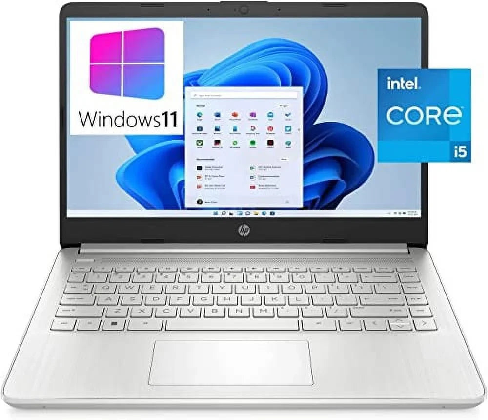 HP 2023 Newest 14 Laptop, 14" Display, i5 1135G7 Processor, 32GB RAM, 1TB SSD, Iris Xe Graphics, Bluetooth, Webcam, HDMI, Windows 11 Home, Natural Silver