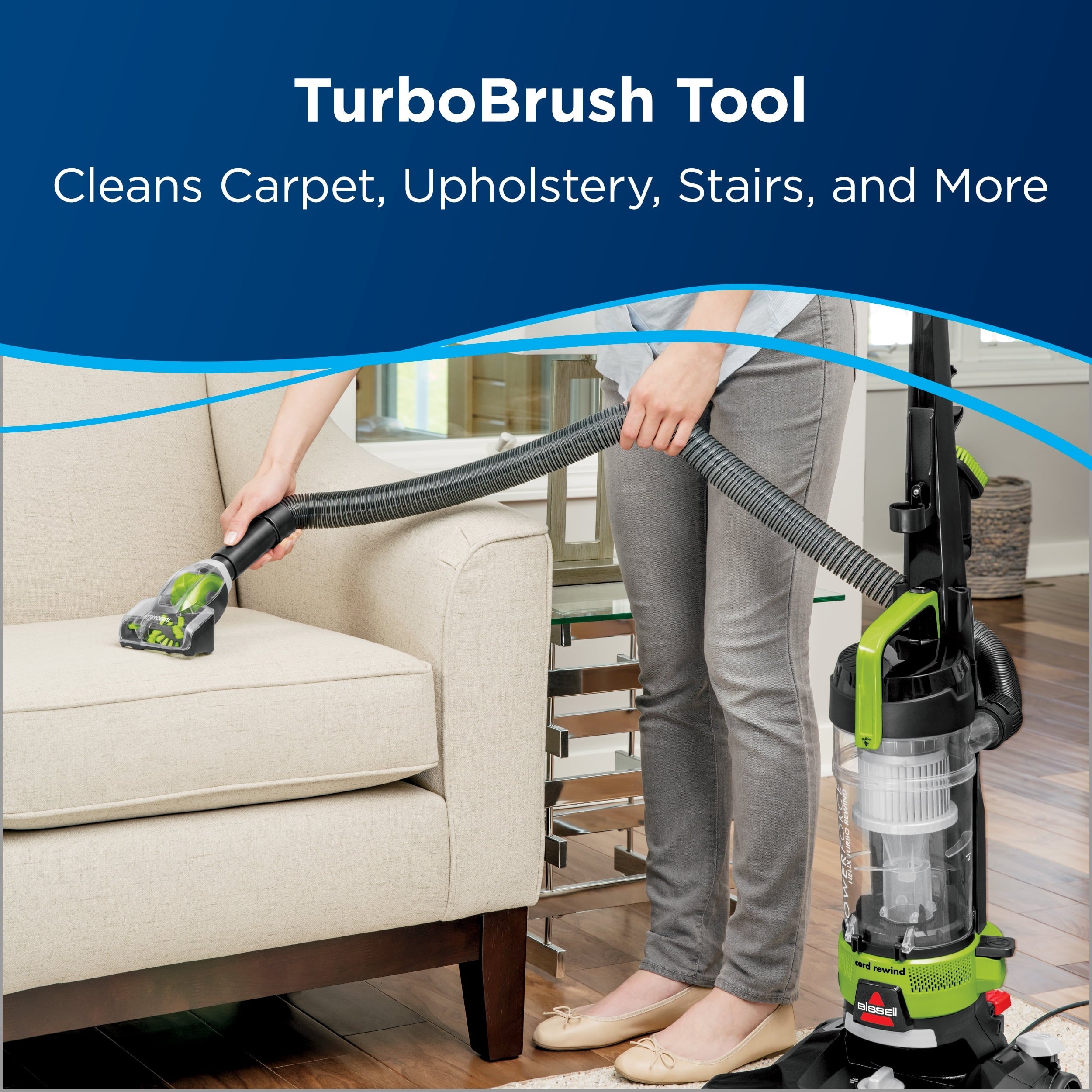 BISSELL Power Force Helix Turbo Rewind Bagless Vacuum Cleaner, 1797V