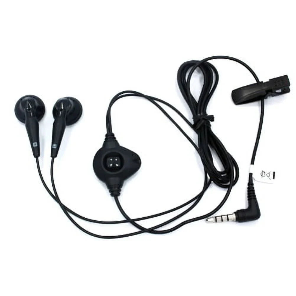Black Leather Case w Headset OEM 3.5mm Handsfree Earphones L5K for LG G6 G8 ThinQ, G7 ThinQ - Motorola One, Moto X4 X Play G7 Play, Droid Maxx 2 - Nokia 8 - Samsung Galaxy S9, S8 S7 Edge