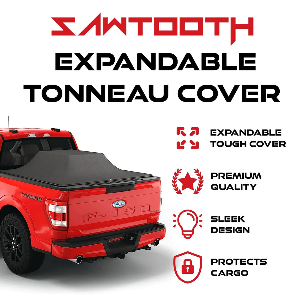 Sawtooth Expandable Tonneau Protection | Fitting with 2019-Present Ram 1500, 2500, 3500 | 5'-7" Bed