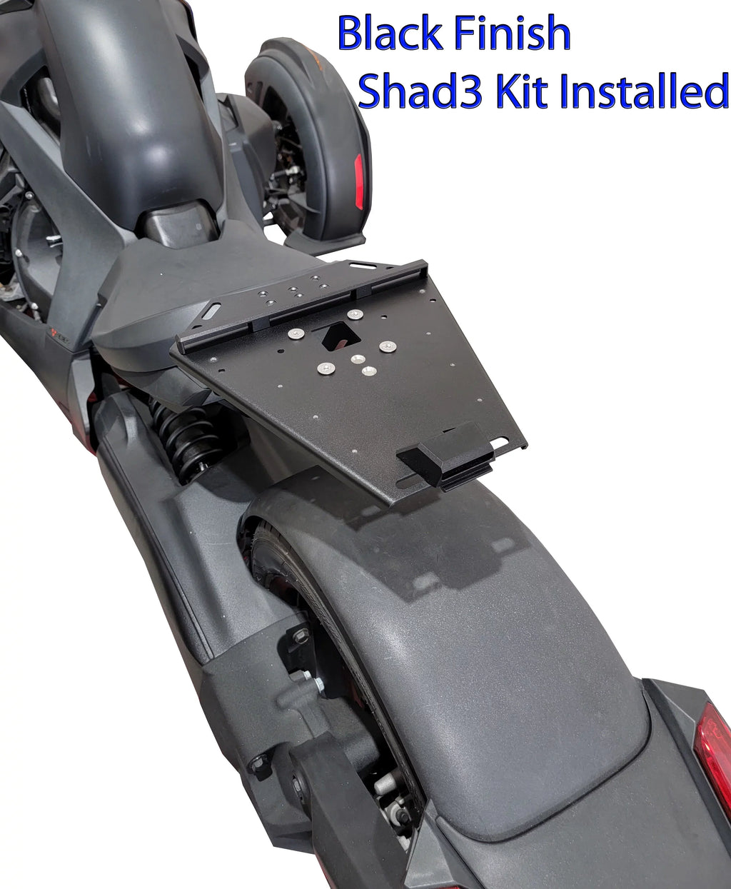 Can Am Ryker Luggage Rack Black Large Shad Cases Kit installed NO MAX MOUNT NEEDED.