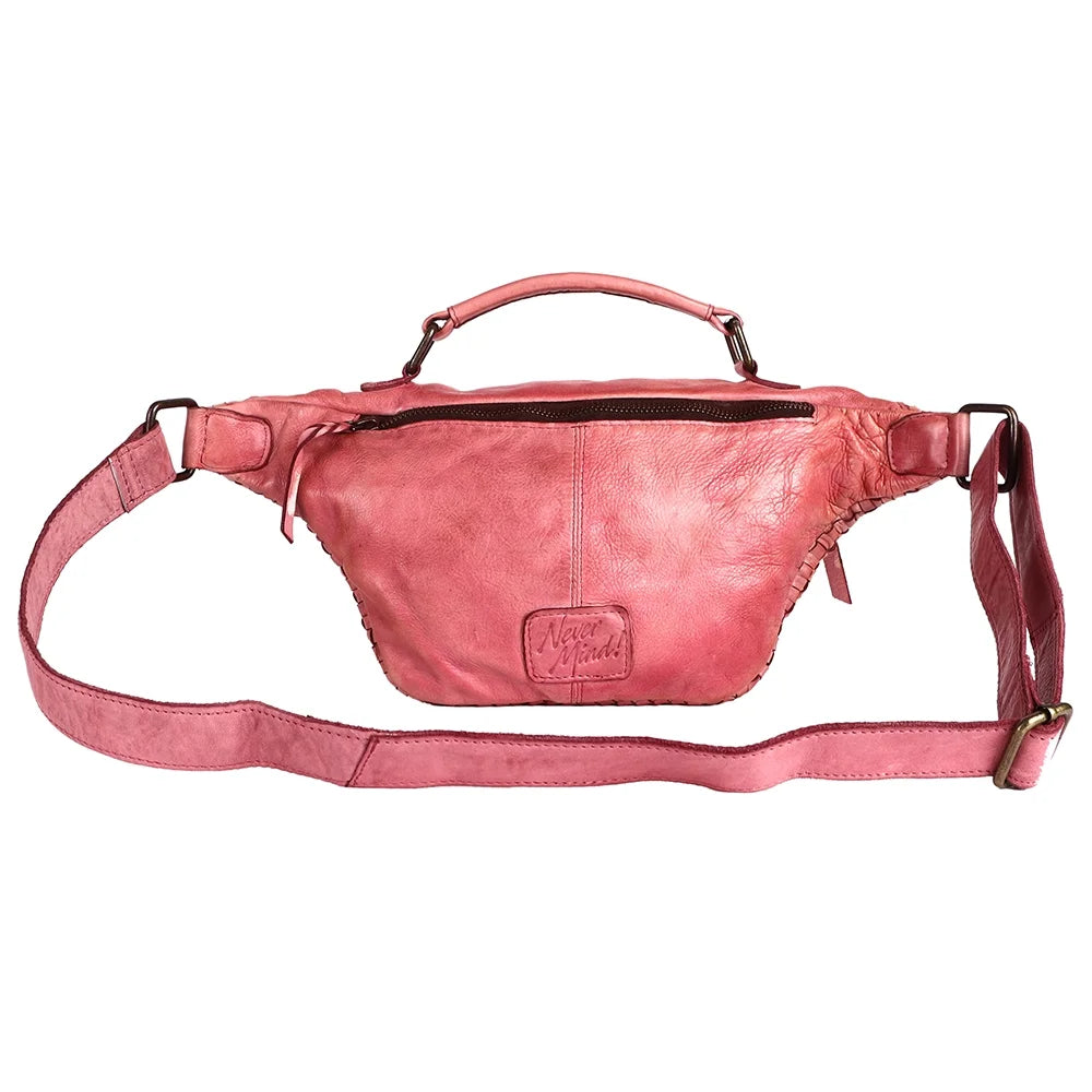 NM Never Mind Nmbgm148C Fanny Pack Vintage Handmade Genuine Cowhide Leather Women Bag Western Handbag Purse