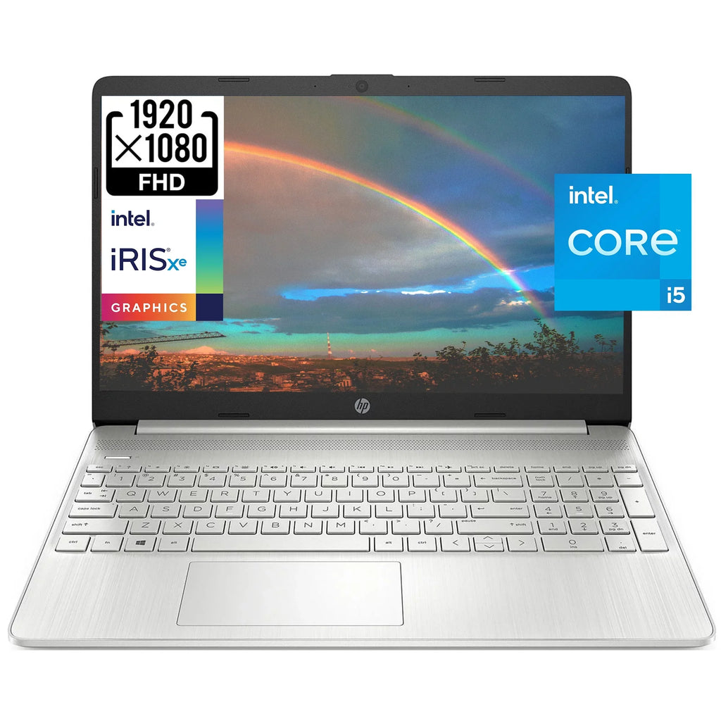 HP 15 15.6" Full HD Business Laptop Computer, 4-core i5-1135G7, 16GB RAM, 1TB PCIe SSD, Iris Xe Graphic, Wi-Fi 6, BT 4.2, Natural Silver, Windows 11 Home