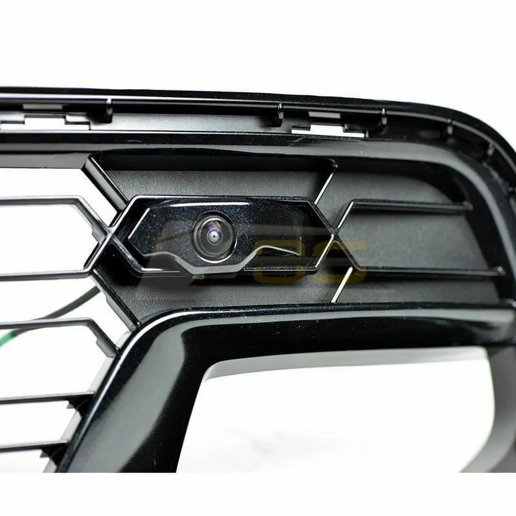 Extreme Online Store Replacement for 2014-2019 Chevrolet Corvette C7 All Models | GM Factory Z06 Style Painted Carbon Flash Metallic Front Bumper Lower Grille Shield (with Front Camera Bracket)