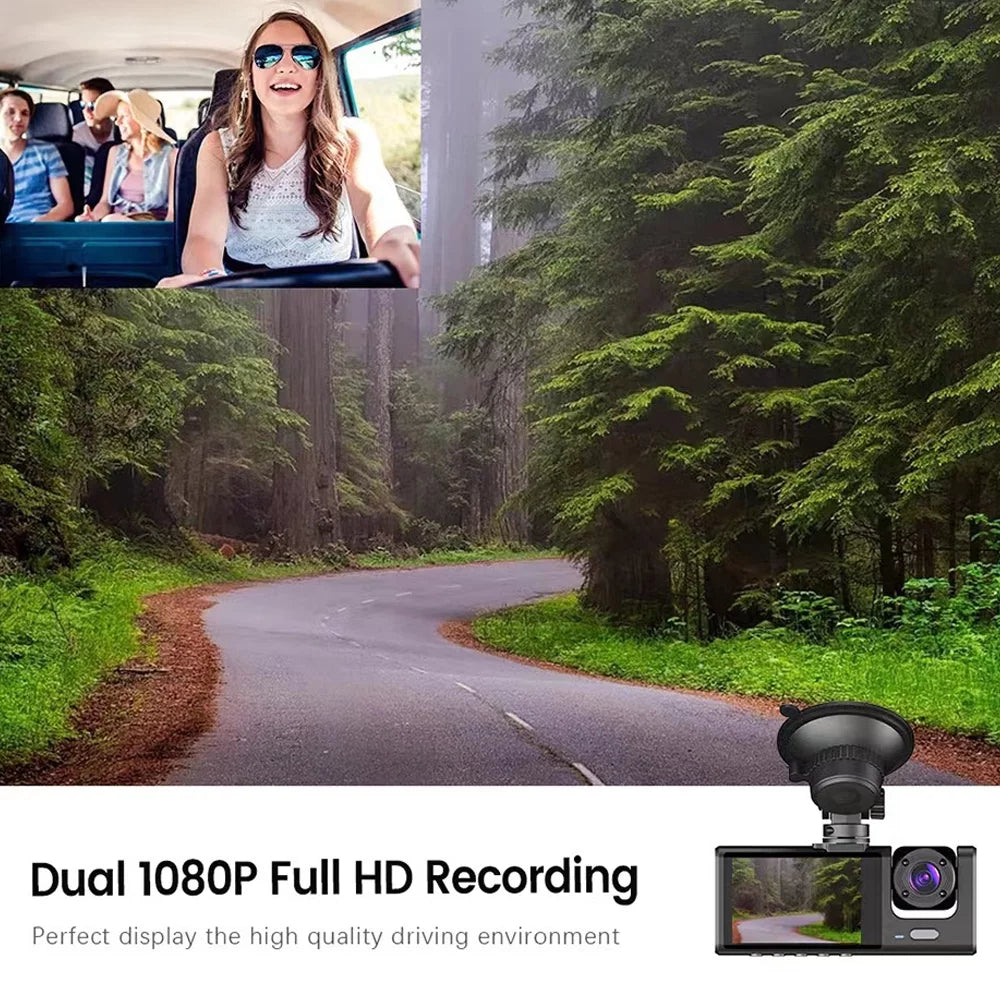 Nebublu Dash Cam with Multi-Language Recording, Auto Safety Driving Recorder for Clear Car Rearview Mirror