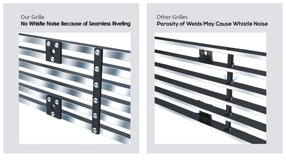 APS Premium Stainless Steel Chrome 8x6 Billet Grille Suitable with Ford Expedition 2007-2014 Main Upper N19-S12356F