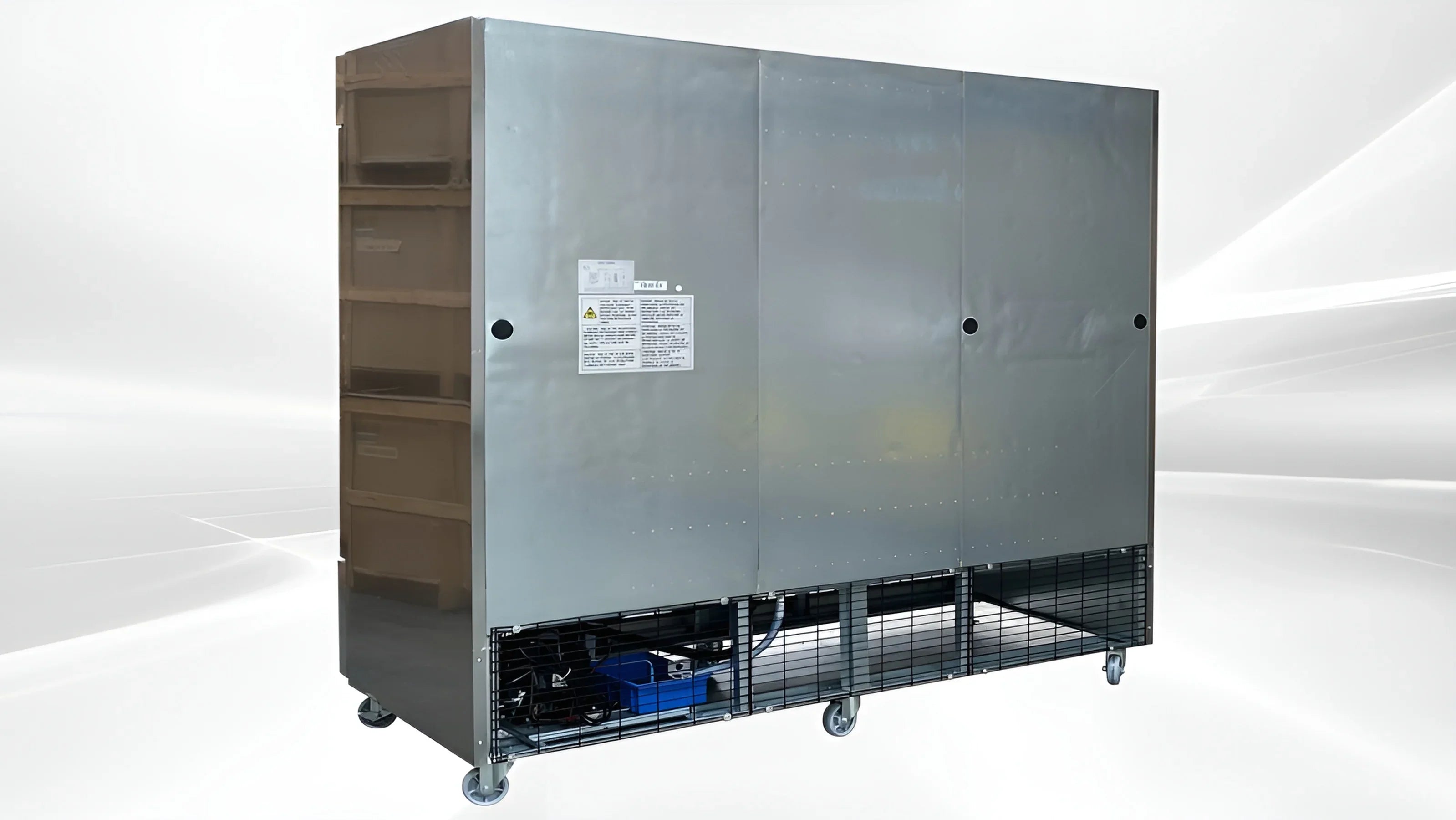 83 in. Commercial Upright Reach-In Three Door Refrigerator in Stainless Steel 64.8 Cu. ft.