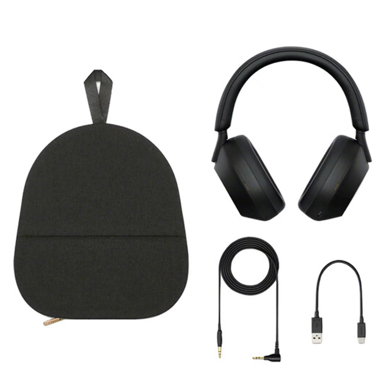 Sony WH-1000XM5 Noise-Canceling Wireless Over-Ear Headphones (Black), 30 Hours Playback Time, Hands-Free Calling, Alexa Voice Control - Kit with Charging Cube and Portable Charger