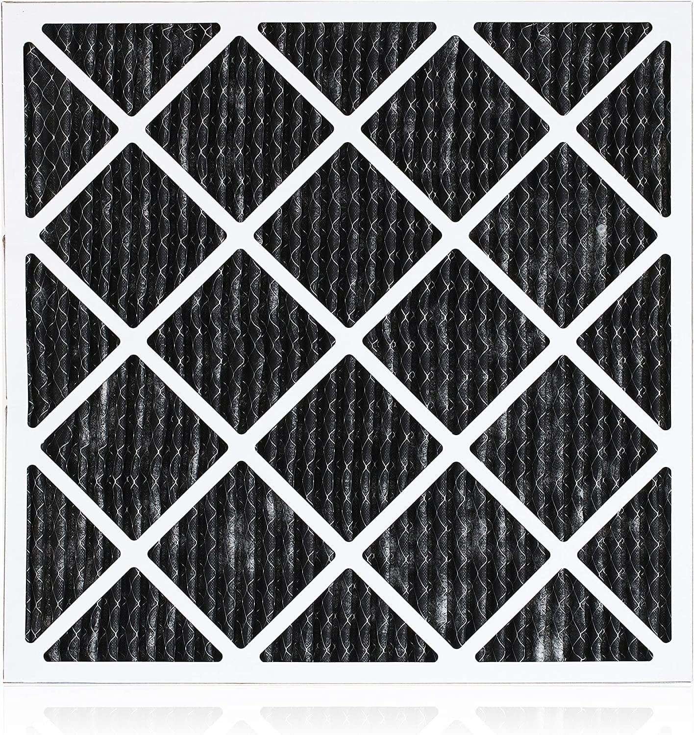 Filterbuy 20x23x1 MERV 8 Odor Eliminator Pleated HVAC AC Furnace Air Filters with Activated Carbon (6-Pack)