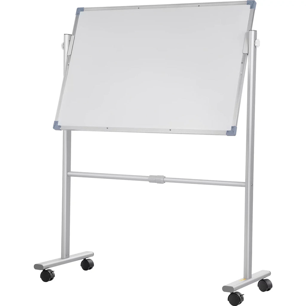 BENTISM Mobile Magnetic Whiteboard Dry Erase Board w/ Stand 36" x 24" Double Sided with Height Adjustable Aluminum Frame and 360 Reversible Rolling Lockable Swivel Wheels for Office School Home